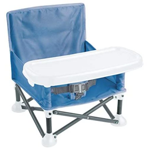 Summer Pop ‘n Sit Portable Booster Chair, Dusty Blue - Booster Seat for Indoor/Outdoor Use - Fast, Easy and Compact Fold