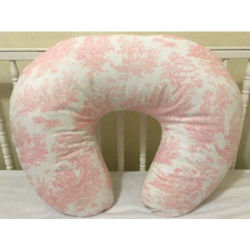 Pink Toile Nursing Pillow Cover, Baby Girl Nursing Pillow Cover - Just Baby Designs