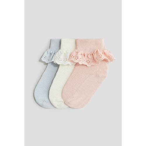 3-PACK SOCKS WITH OVERLOCKED FOLDOVER CUFFS