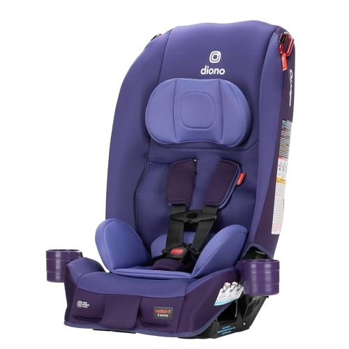 Diono Radian 3R, All-in-One Convertible Car Seat, Rear and Forward Facing, 10 Years 1 Car Seat, Slim Fit 3 Across, Purple Wildberry