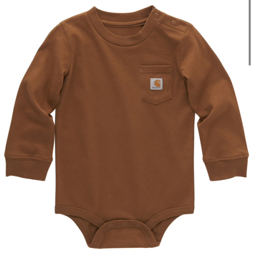 Carhartt Infant Boys' Logo Pocket Long Sleeve Onesie | Boot Barn