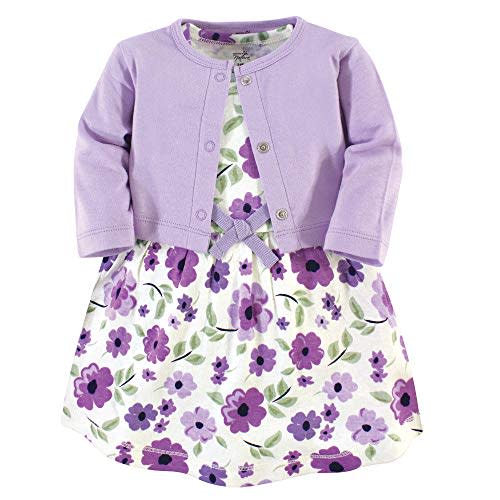 Touched by Nature Baby Girl Organic Cotton Dress and Cardigan