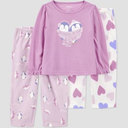 Carter's Just One You® Toddler Girls' 3pc Long Sleeve Poly Fleece Pajama Set