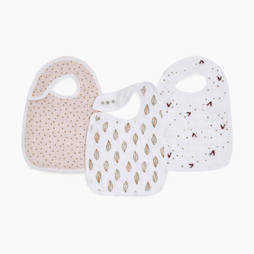 Aden + Anais Cotton Muslin Snap Bibs (3 Pack) - Dahlia