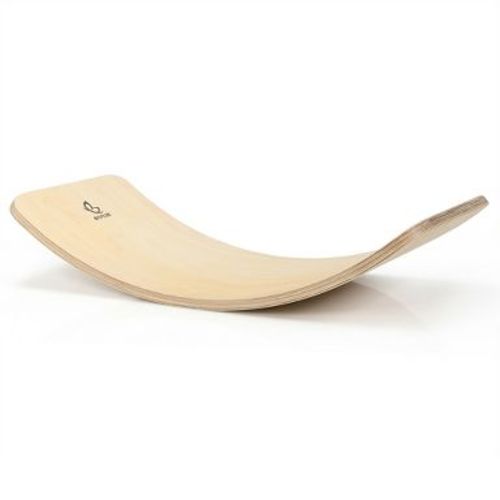 Costway Wooden Wobble Balance Board Kids 35'' Rocker Yoga Curvy Board Toy w/Felt Layer Natural