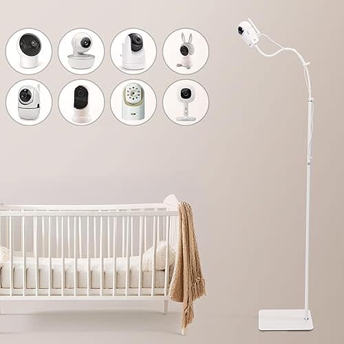 GOOZIE Baby Monitor Mount Floor Stand Holder Compatible with Most Universal Camera Models Boifun, Eufy, ieGeek, Vtech, VTimes, Hello Baby Monitor Stand Adjustable Height Baby Monitor Mount