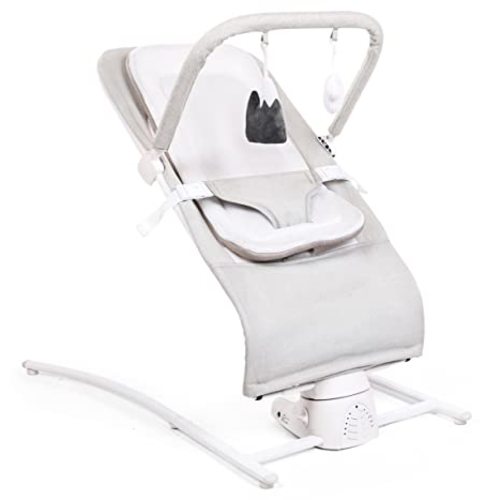 Baby Delight Alpine Wave Deluxe Portable Bouncer | Automated Motion Baby Bouncer | Infants 0 – 6 Months | Driftwood Grey