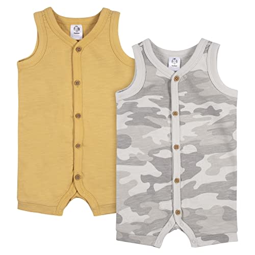 Gerber baby-boys 2-pack Short Leg Romper