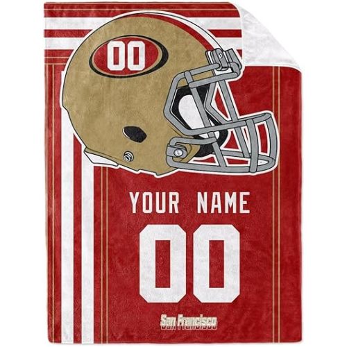 KREDE San Francisco Baby Blanket Custom Name and Number Throw Blanket Gifts for Baby Boy Girl