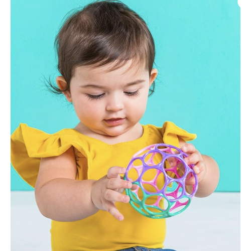 Bright Starts, Oball Classic Flexible Easy Handle Ball, Sensory Activity Toy for Kids of All Ages, 4" x 4" x 4", Multicolor : Amazon.com.be: Toys