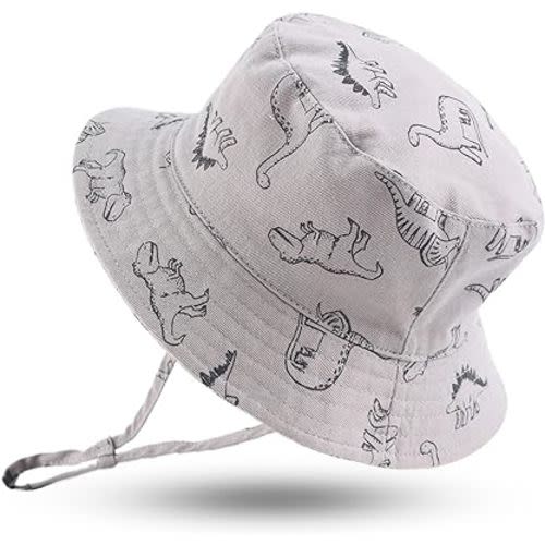 Dinosaur Baby Boys Sun Hat Cotton Toddler Girls Bucket Hats Summer Sun Protect Cap for Kids