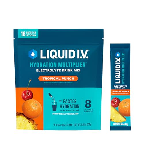 Liquid I.V.® Hydration Multiplier - Tropical Punch | Electrolyte Powder Drink Mix | 1 Pack (16 Servings)