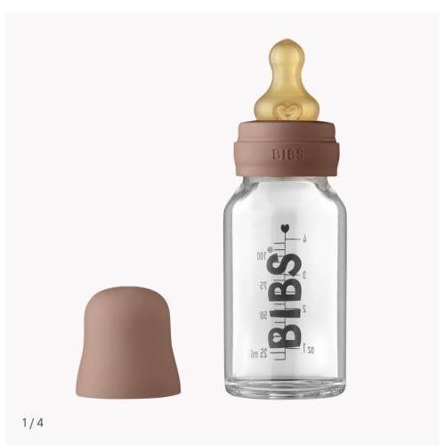 BIBS Baby Glass Bottle 110ml - Woodchuck for Newborns – Bibsworld store US