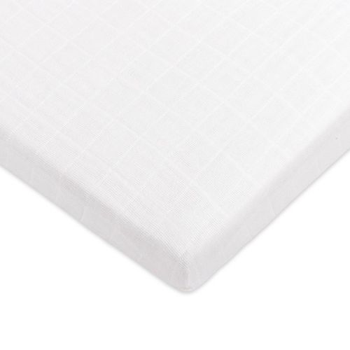 Babyletto Plain White Muslin All-stages Midi Crib Sheet