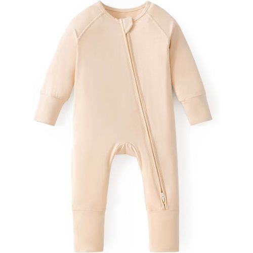 DreamCozy Viscose Made from Bamboo Baby Rompers 2-Way Silent Zipper Soft Gift Clothes Suitable for Sleep