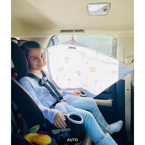 Multi-Use Car Window Shade for Babies & Toddlers, Can be Used as a Nursing Cover and Car Seat Cover, Newborn Essentials, Expecting Mothers and Infants Must Have, Travel Essentials