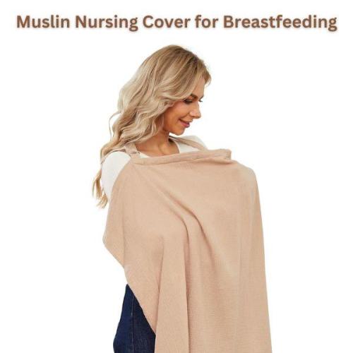 Muslin Nursing Cover for Breastfeeding – 100% Cotton, Breathable - TikTok Shop