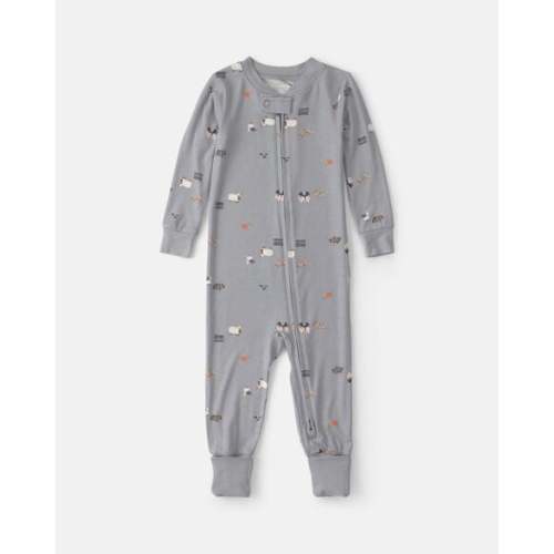 Baby 1-Piece Halloween PurelySoft™ Snug Fit Pajama - Grey | Carter's