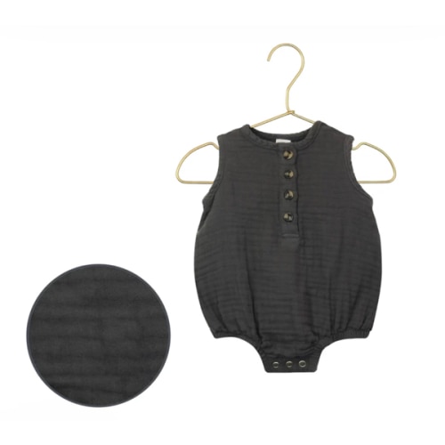 Cloud Muslin™ Bubble Romper - Charcoal – Lou Lou & Company