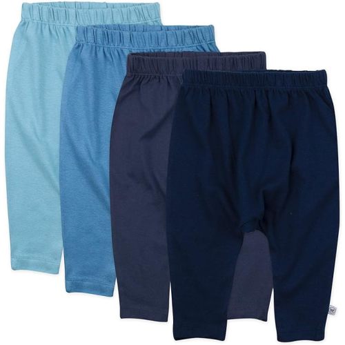 HonestBaby Multipack Harem Pants Roomy Fit Pull on Bottoms 100% Organic Cotton for Infant Baby Boys, Girls, Unisex