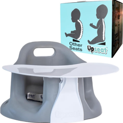 Upseat Baby Floor Seat Booster Chair for Sitting Up with Removable Tray for Meals and Playtime, Developed with Physical Therapists for Safe and Healthy Hip Development and Posture