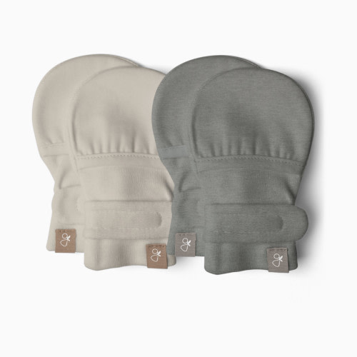 Goumi Kids Stay-On Baby Mitts (2 pack) - Boulder + Birch, 0-3 M