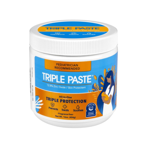 Triple Paste Diaper Rash Cream for Baby - 16 Oz Tub - Zinc Oxide Ointment Treats, Soothes and Prevents Diaper Rash - Pediatrician-Recommended Hypoallergenic Formula with Soothing Botanicals