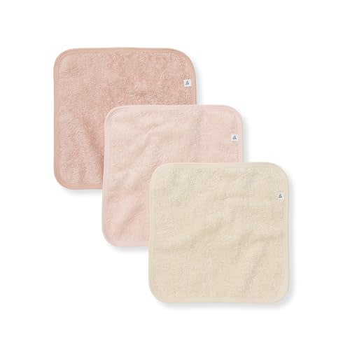 Burt's Bees Baby Infant Washcloths, 100% Organic Cotton, Soft and Super Absorbent Knit Terry & Woven Terry Wash Cloth - 3 Pack Set