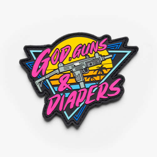 God, Guns & Diapers 80's Patch by Tactical Baby Gear