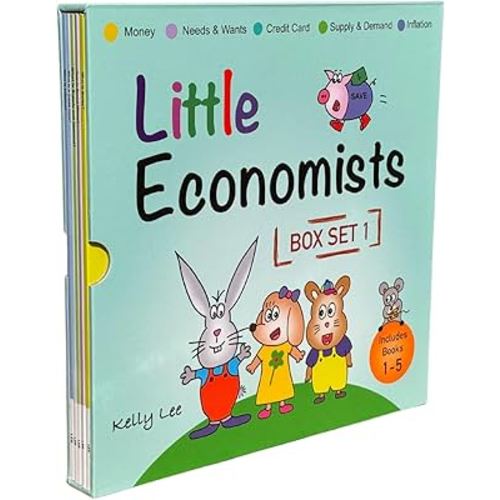 Little Economists Box Set 1 (Books 1-5: Money, Spending Wisely, Credit Cards, Inflation, Supply & Demand. Financial Literacy Books for Ages 4-8, Great for Classrooms, Homeschoolers, Teachers, Parents)