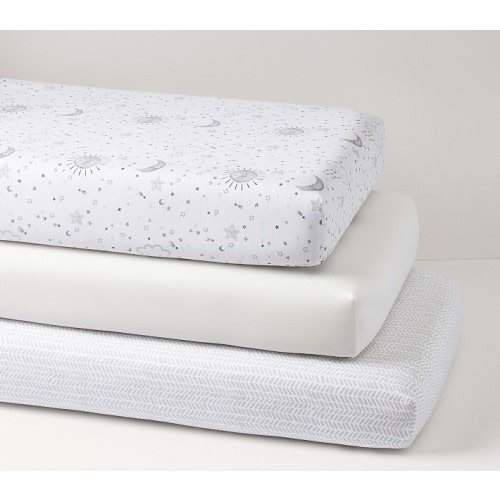 Skye Crib Fitted Sheets - Set of 3