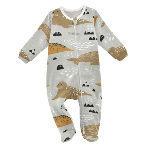 Vector Eggplants Baby One-Piece Footies Long Sleeve Rompers Pajamas Zip Front Pjs for Boys Girls kids 3M