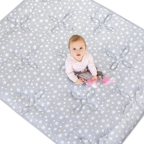 Baby Play Mat Thick Baby Crawling Mat 72x59 Inches, Large, Non Slip Cushioned Baby Playpen Mat for Playing, One-Piece Baby Floor Play Mat for Babies, Toddlers