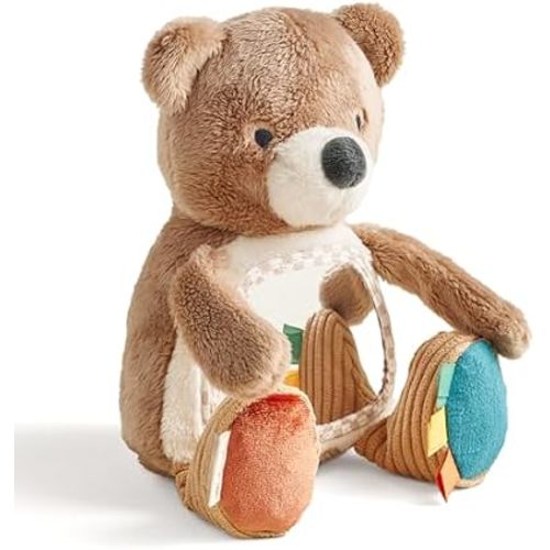 Itzy Ritzy Sensory Tummy Time Mirror Infant Toy - Ages 0 Months & Up (Bear)