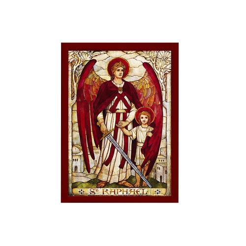 Archangel Raphael icon, Handmade icon of St Raphael