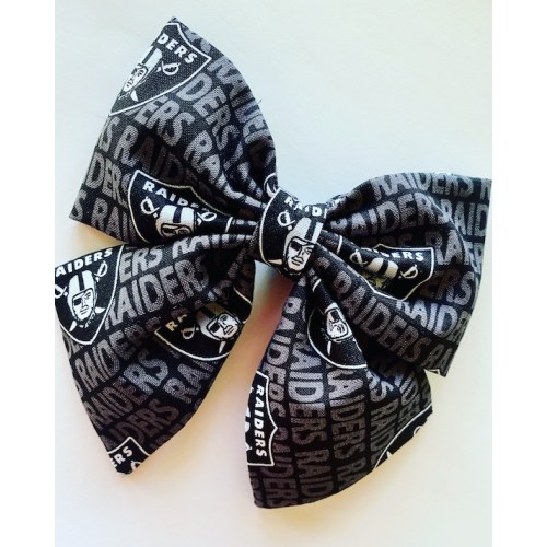 Raiders Inspired Bows// Las Vegas Raiders Inspired Bows - Etsy