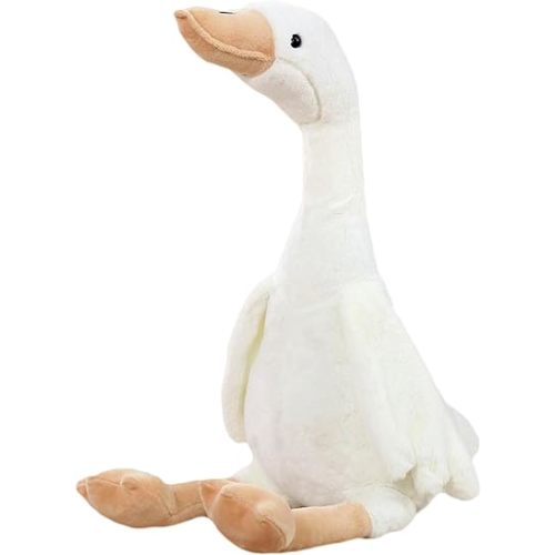 Goose Plush Stuffed Animal White Cute Swan Toy Doll Gifts for Girls Boys, 15.7"