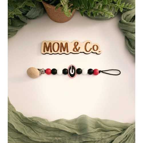 G Pacifier Clips / Safe / Unique / Baby / Boy / Girl / Cute / Moms / Dads / Gifts for Baby / Baby Shower / Georgia / Dawgs / Football