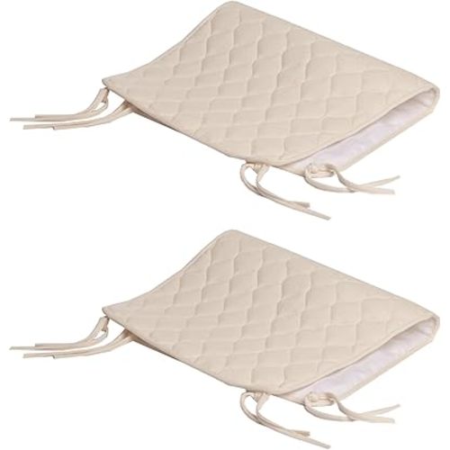 TL Care Waterproof Quilted Sheet Saver Cover Made with Organic Cotton Top Layer, Natural Color, 2 Pack