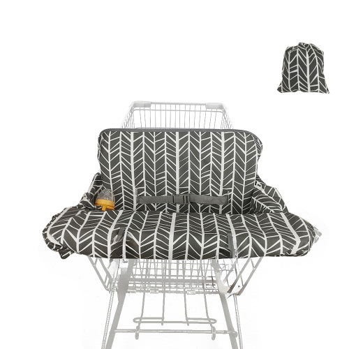 ICOPUCA Portable Shopping Cart Cover for Baby Boy Girl,Cart Covers for Babies, Infant High Chair Cover, Machine Washable,with storage bag Toddler Grocery Cover Flowers black and white color