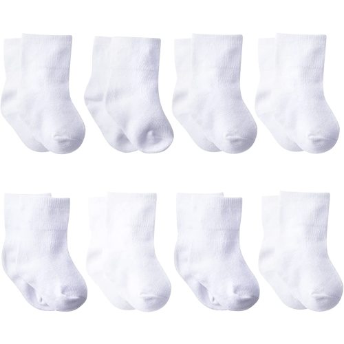 Gerber Unisex-Baby 8-Pack Wiggle-Proof Jersey Ankle Socks