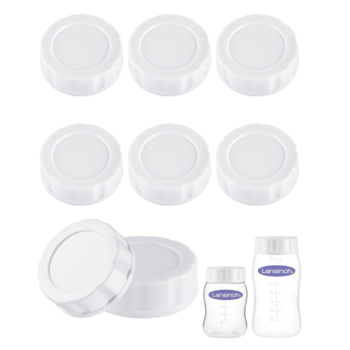 Baby Bottle Caps Compatible with Lansinoh Bottles, Travel and Storage Bottle Lids Replacement, 8 Count