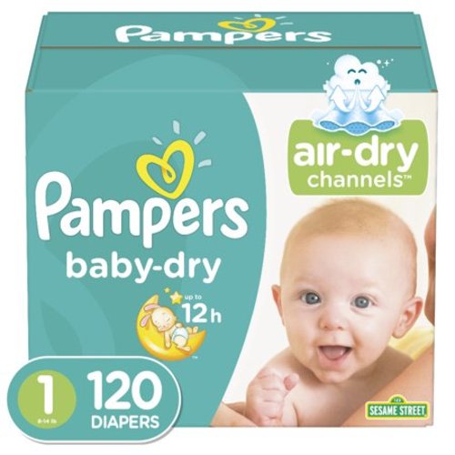 Pampers Baby Dry Diapers Size 1 120 Count
