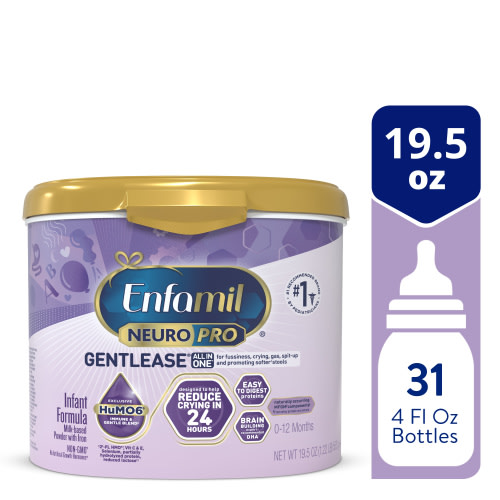 Enfamil NeuroPro Gentlease Powder Baby Formula, For Premium Digestive Support, 19.5 oz Tub