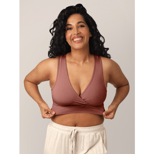 French Terry Racerback Nursing & Sleep Bra | Redwood