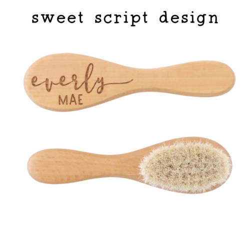 Personalized Wooden Baby Brush