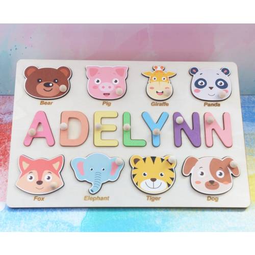 Personalized Puzzle Name Board Toy Gifts for Baby Girls - Etsy