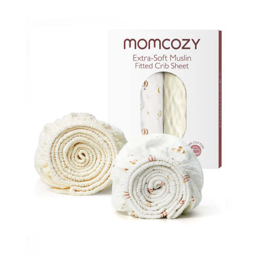 Momcozy Muslin Fitted Crib Sheets - 2 sizes