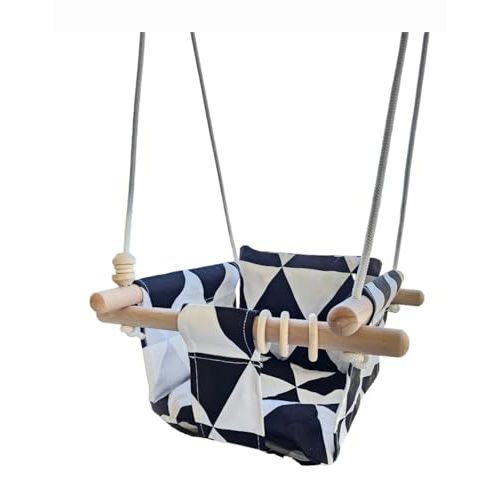 Canvas Baby Swing Comfortable Outdoor Baby Swings for Your Little Baby Outdoor Swing Secure Toddler Swing Indoor Swing for Kids Ages 1-3 Hammock Baby Swing Seat