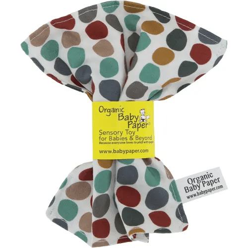 Baby Paper Original Crinkle Teether & Sensory Toy | Organic Pebbles Pattern | Non-Toxic, Washable
